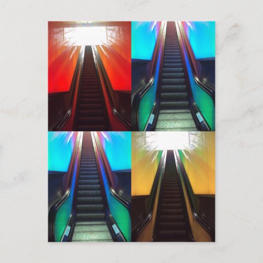Eskalatoren Postkarte (Vorderseite)