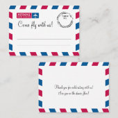 Eskapade für Luftpost Platzkarte (Vorne/Hinten)