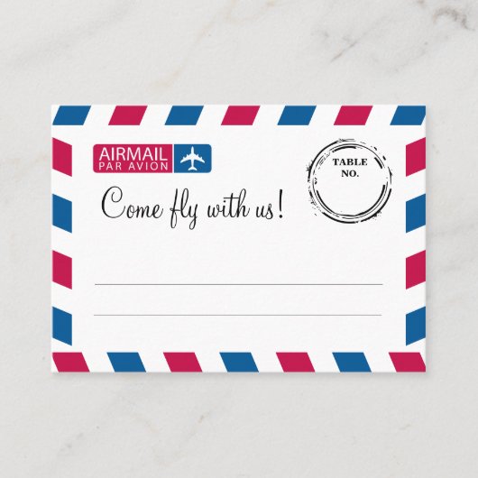 Eskapade für Luftpost Platzkarte (Vorderseite)