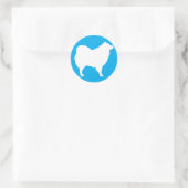 Eskie auf dem blauen Sticker (Tasche)