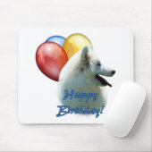 Eskie Happy Birthday Balloon Mousepad (Mit Mouse)
