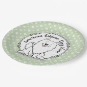 Eskie Mama - American Eskimo Dog Mama Niedlich Pappteller (Schrägansicht)