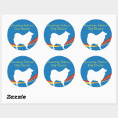 Eskie Rettungs-Aufkleber 2 Runder Aufkleber (Blatt)