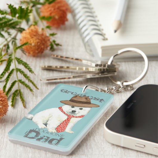 Eskie Vater Schlüsselanhänger (Vorderseite rechts)