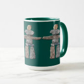 Eskimo Cairn, Inuit Inukshuk Drink Tasse (VorderseiteRechts)