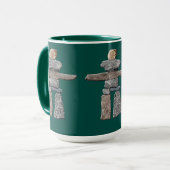 Eskimo Cairn, Inuit Inukshuk Drink Tasse (Vorderseite Links)