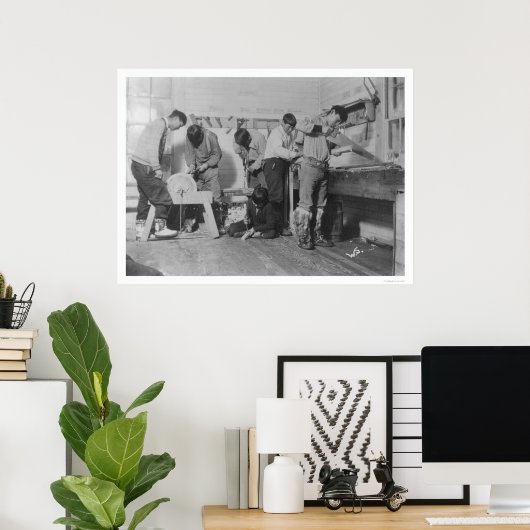 Eskimo Carpenters in Alaska 1904 Poster (Heimbüro)