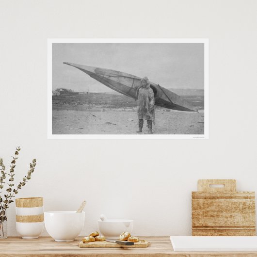 Eskimo Carry Kayak 1909 Poster (Küche)