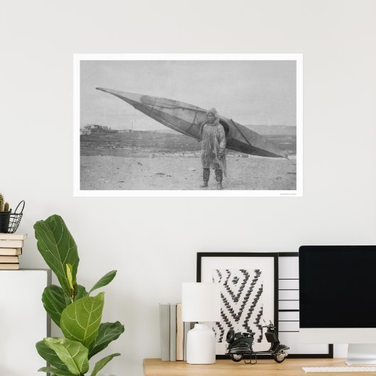 Eskimo Carry Kayak 1909 Poster (Heimbüro)