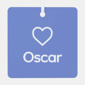 Eskimo Dog Memorial Individuelle Name Rainbow Ornament Aus Metall (Rückseite)