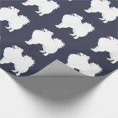 Eskimo Dog Rasse Silhouette Geschenkpapier (Ecke)