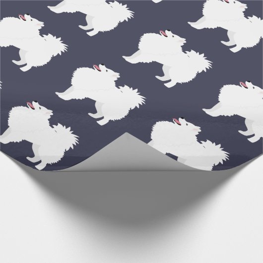 Eskimo Dog Rasse Silhouette Geschenkpapier (Ecke)
