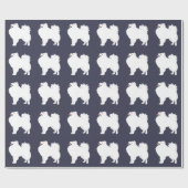 Eskimo Dog Rasse Silhouette Geschenkpapier (Flach)