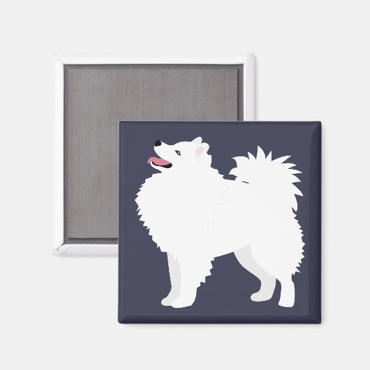 Eskimo Dog Rasse Silhouette Magnet (Vorderseite/Rückseite)