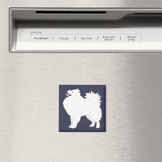 Eskimo Dog Rasse Silhouette Magnet (In Situ (Geschirrspüler))