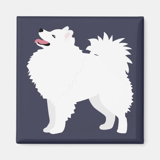 Eskimo Dog Rasse Silhouette Magnet (Vorne)