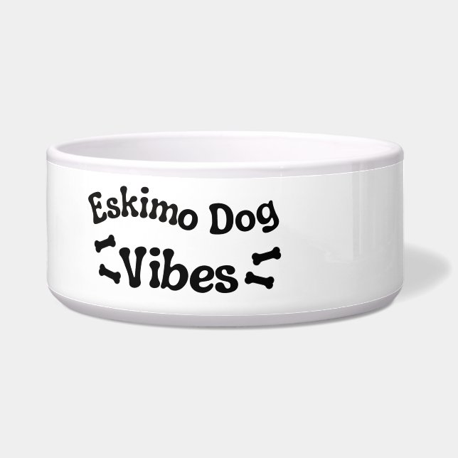 Eskimo Dog Vibes Keramik Dog Bowl Napf (Links)