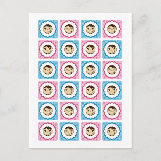 Eskimo Face Wiederholung Postkarte (Vorderseite)