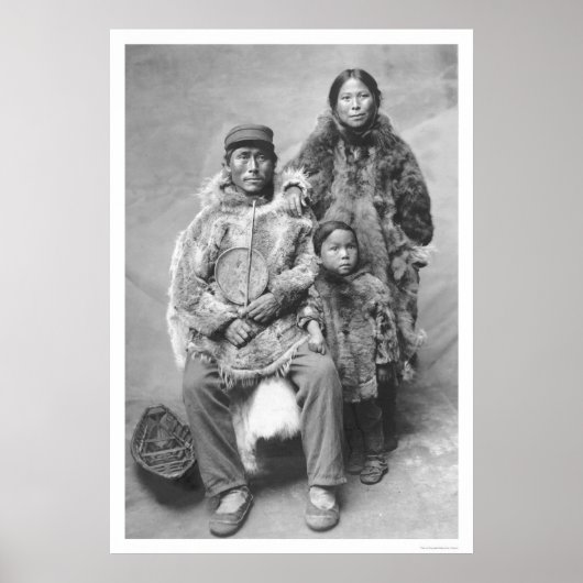 Eskimo Familienportrait 1921 Poster (Vorne)