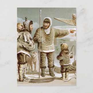 Eskimo Family Postkarte