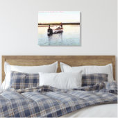 Eskimo Fischerboot auf dem Fluss Leinwanddruck (Insitu (Schlafzimmer))
