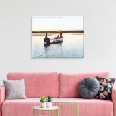 Eskimo Fischerboot auf dem Fluss Leinwanddruck (Insitu (Wohnzimmer))