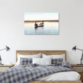 Eskimo Fischerboot auf dem Fluss Leinwanddruck (Insitu (Schlafzimmer))