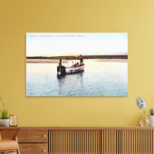 Eskimo Fischerboot auf dem Fluss Leinwanddruck (Insitu (Wohnzimmer))