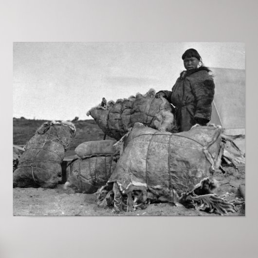 Eskimo Fur Händler in Nome, Alaska Fotograf Poster (Vorne)
