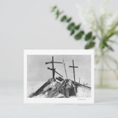 Eskimo Grave in Alaska Fotograf Postkarte (Stehend Vorderseite)