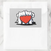 Eskimo Heartfelt Duo Rechtecksticker Rechteckiger Aufkleber (Tasche)