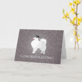 Eskimo Hund Abschluss Design Karte (Gelbe Blume)