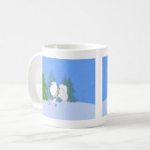 Eskimo-Hund dekoriert Weihnachtsbaum Kaffeetasse (Vorderseite Links)