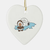 ESKIMO IGLOO KERAMIK ORNAMENT (Rechts)