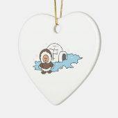 ESKIMO IGLOO KERAMIK ORNAMENT (Links)