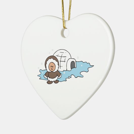 ESKIMO IGLOO KERAMIK ORNAMENT (Links)