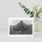 Eskimo Iglu in der Nähe von Nome, Alaska Fotografi Postkarte (Stehend Vorderseite)