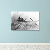 Eskimo in Boat hergestellt mit Skins genannt Omiak Leinwanddruck (Insitu (Holzboden))