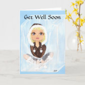 Eskimo in Ice Quantum Cutie Get Well Soon Karte (Gelbe Blume)
