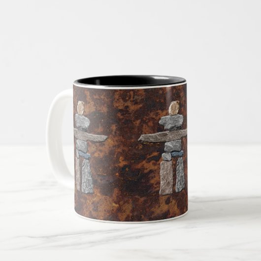 Eskimo, Inuit Inukshuk Drink Tasse (Vorderseite Links)