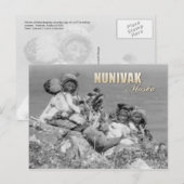 Eskimo Kinder in Kostümen, Nunivak, Alaska Postkarte (Vorne/Hinten)