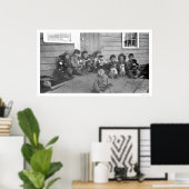 Eskimo Kinder und Welpen 1904 Poster (Heimbüro)