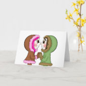 eskimo kisses karte (Gelbe Blume)