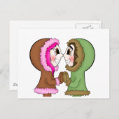 eskimo kisses postkarte (Vorne/Hinten)