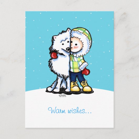 Eskimo Kisses Winter Postkarte (Vorderseite)