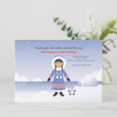 Eskimo-Mädchen-Geburtstagsfeier Einladung (Stehend Vorderseite)