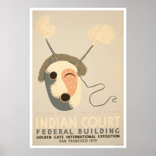 Eskimo Mask Golden Gate 1939 WPA Poster (Vorne)