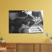 Eskimo Medicine Man and Sick Boy in Alaska Leinwanddruck (Insitu (Wohnzimmer))