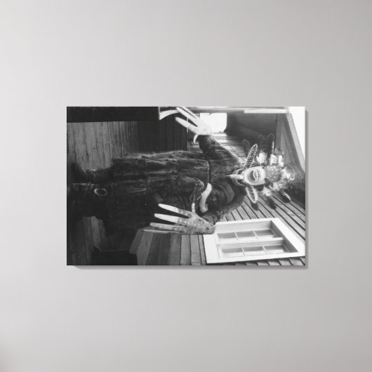 Eskimo Medicine Man and Sick Boy in Alaska Leinwanddruck (Vorderseite)