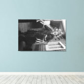 Eskimo Medicine Man and Sick Boy in Alaska Leinwanddruck (Insitu (Holzboden))